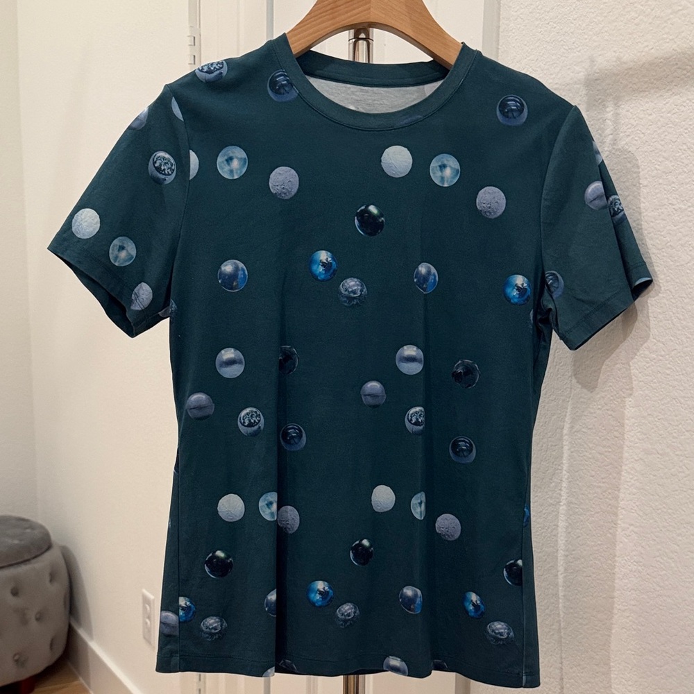 Stylish Blue Polka Dot Women's Short Sleeve Tee